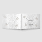 Silver Snowflakes White Snow Baby shower Gastenboek (Volledig)