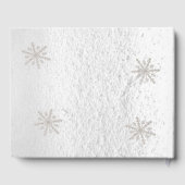 Silver Snowflakes White Snow Baby shower Gastenboek (Achterkant)