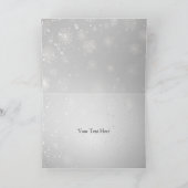 silver snowflakes winter bridal shower Thank You Bedankkaart (Binnen)