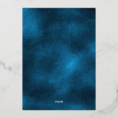 Silver snowflakes winter luxury birthday party folie uitnodiging (Achterkant)