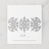 Silver Snowflakes Winter Sweet Sixteen Plaatskaartje (Buitenkant ongevouwen)