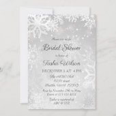 Silver Snowflakes Winter Vrijgezellenfeest Kaart (Voorkant)