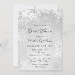 Silver Snowflakes Winter Vrijgezellenfeest Kaart