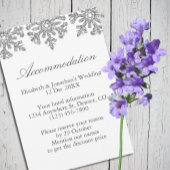 Silver Snowflakes Winter Wedding Accommodatie Informatiekaartje