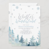 Silver Snowflakes Winter Wonderland 3rd Birthday Kaart (Voorkant / Achterkant)