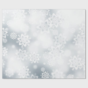Silver Snowflakes Wrapppapier Cadeaupapier