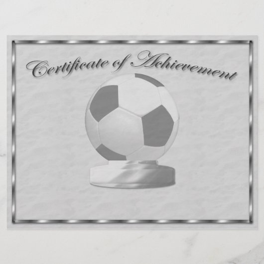 Silver Soccer Certificate of Achievement Flyer (Voorkant)