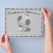 Silver Soccer Certificate of Achievement Flyer (Hand)