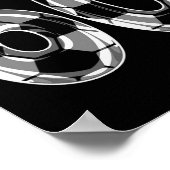 Silver Soccer Pattern Number 60 Jersey Player Unif Poster (Hoek)