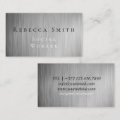 Silver Social Worker Visitekaartje (Voorkant / Achterkant)