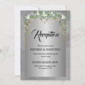 Silver Soirée: Een Blooming Blue Affair uitnodigin Kaart (Voorkant)