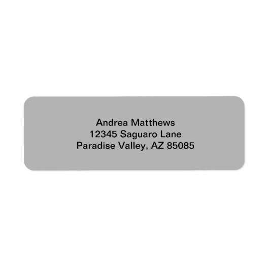 Silver Solid Color Etiket (Voorkant)