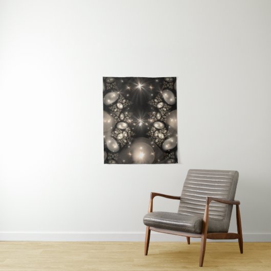 Silver Spakles Wandkleed (In situ)