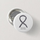 Silver Sparkle Awareness Ribbon Custom Art Pins Ronde Button 3,2 Cm (Voorkant /achterkant)