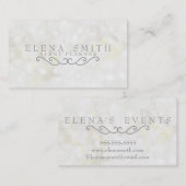 Silver Sparkle Bokeh Visitekaartje (Voorkant / Achterkant)