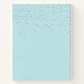 Silver Sparkle Butterflies op uw foto Notitieboek (Achterkant)