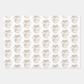 Silver Sparkle Christmas Ornament with Pretty Bow Inpakpapier Vel (Voorkant 3)