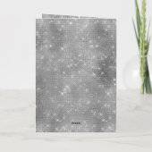 Silver Sparkle Christmas Ornament with Pretty Bow Kaart (Achterkant)