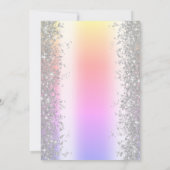 Silver Sparkle Diamonds Ombre Pensioen Partij Kaart (Achterkant)