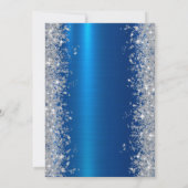 Silver Sparkle Diamonds Royal Blue 18e verjaardag Kaart (Achterkant)