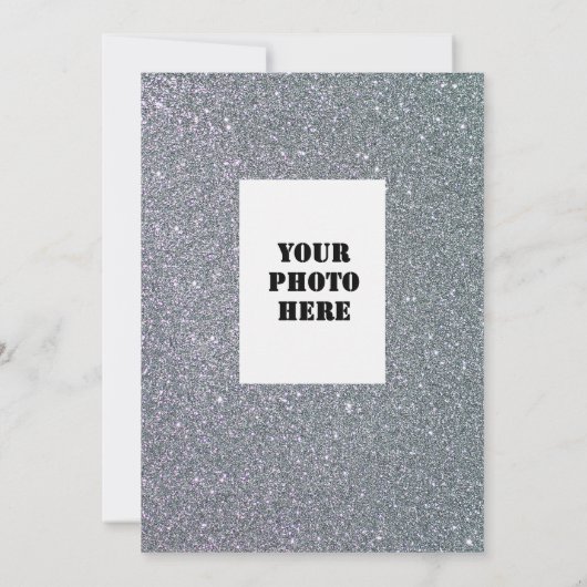 Silver Sparkle Dinner Maroon Afstuderen Kaart (Achterkant)