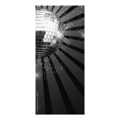Silver Sparkle Disco Ball Advertisement-rackkaart Reclamekaart (Achterkant)