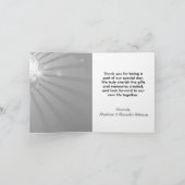 Silver Sparkle Disco Ball Party Bedankkaart (Binnen)