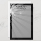 Silver Sparkle Disco Ball Party Briefpapier (Voorkant / Achterkant)