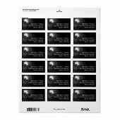 Silver Sparkle Disco Ball Party Etiket (Full Sheet)