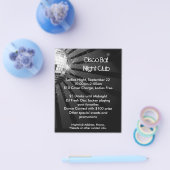 Silver Sparkle Disco Ball Party Flyer (Enkel)