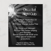 Silver Sparkle Disco Ball Party Flyer (Voorkant)