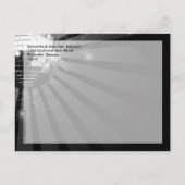 Silver Sparkle Disco Ball Party Uitnodiging Briefkaart (Achterkant)