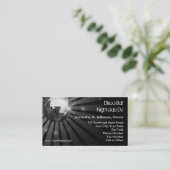 Silver Sparkle Disco Ball Party Visitekaartje (Staand voorkant)