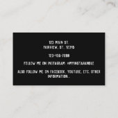 Silver Sparkle Drip Visitekaartje (Achterkant)