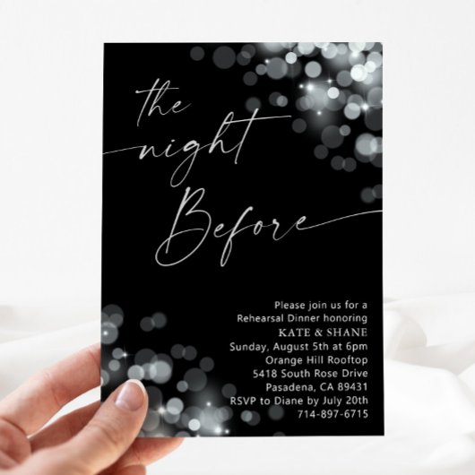 Silver Sparkle en Black Repetial Diner Kaart