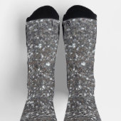 Silver Sparkle Faux Glitter Sokken (Top)