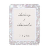 Silver Sparkle Flexible Photo Magnet Magneet (Verticaal)