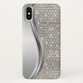 Silver Sparkle Glam Bling Metal Look Case-Mate iPhone Case (Achterkant)