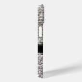 Silver Sparkle Glam Bling Personalized Metal Case-Mate iPhone Case (Achterkant / Rechts)
