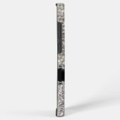 Silver Sparkle Glam Bling Personalized Metal Samsung Galaxy Hoesje (Rechterkant)