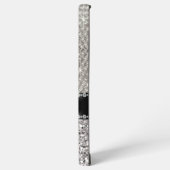 Silver Sparkle Glam Bling Personalized Metal Samsung Galaxy Hoesje (Linkerkant)