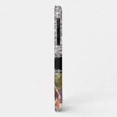 Silver Sparkle Glam Glitter Photo Monogram Case-Mate iPhone Case (Achterkant/links)