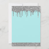 Silver Sparkle Glitter 13e dertien verjaardag Kaart (Achterkant)