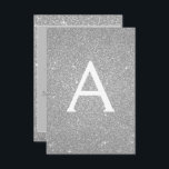 Silver Sparkle Glitter 40th Birthday Party Kaart<br><div class="desc">Luxury Silver Sparkle Glitter Girly Birthday Party Monogram Name and Initiaal 40th Birthday Party Invitation. Deze veertigste uitnodiging voor veertig jaar is perfect voor de Silver Sparkle Glitter Girly Party die in Silver wil vieren.</div>