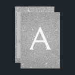 Silver Sparkle Glitter 50th Birthday Party Kaart<br><div class="desc">Silver Sparkle Glitter Girly Verjaardagsfeestje Monogram Naam en Initiaal 50ste Verjaardagsfeestuitnodiging. Deze vijftigste 50 verjaardagsuitnodiging is perfect voor de Sparkle Glitter Girly Party die in stijl wil vieren. Gepersonaliseerd producten kunnen op verzoek door de Designer worden gemaakt.</div>