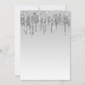 Silver Sparkle Glitter Any Age Verjaardag Kaart (Achterkant)