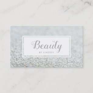 Silver Sparkle Glitter Beauty make up Artist Visitekaartje