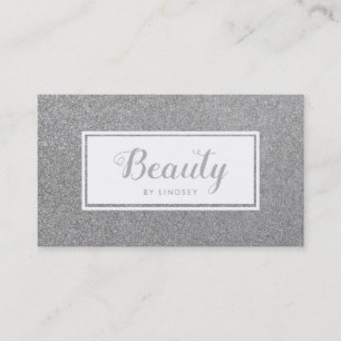 Silver Sparkle Glitter Beauty make up Artist Visitekaartje