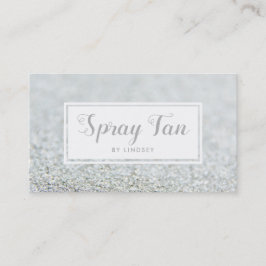 Silver Sparkle Glitter Beauty Spray Tan Salon Visitekaartje