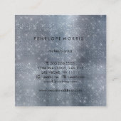 Silver Sparkle Glitter Beauty Stylist Vierkante Visitekaartje (Achterkant)